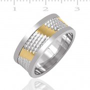 Silver Gold Plated Wedding Ring