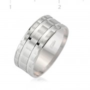 Silver Rhodium Wedding Ring